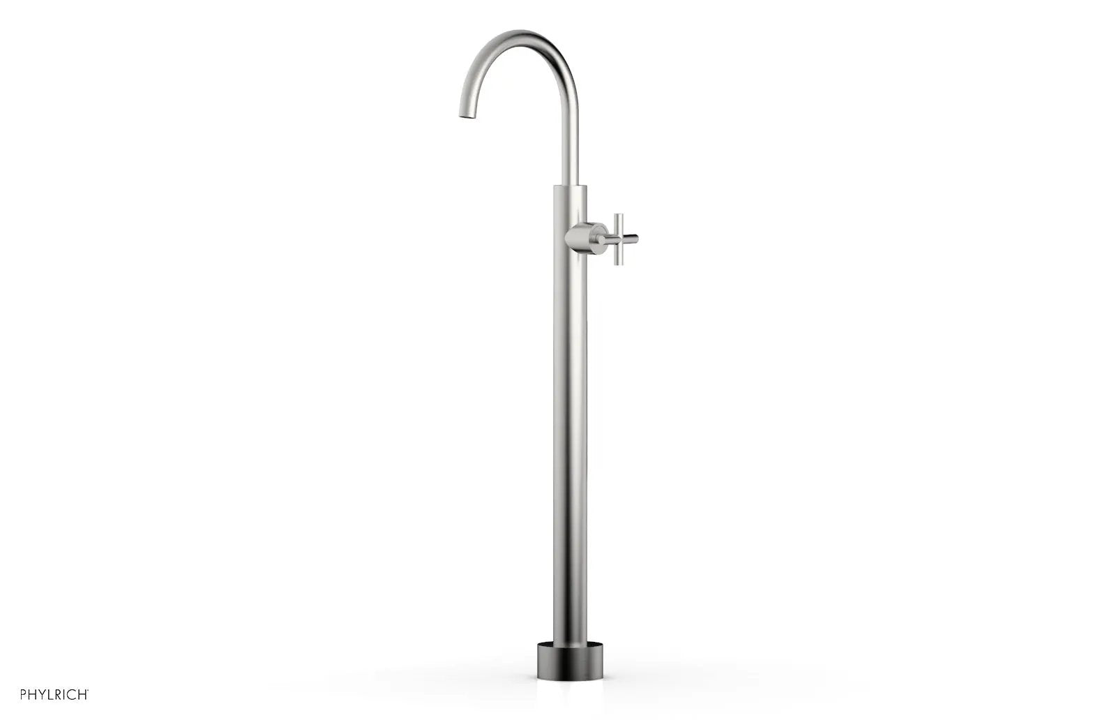 Phylrich TRANSITION Tall Floor Mount Tub Filler - Cross Handle by Phylrich