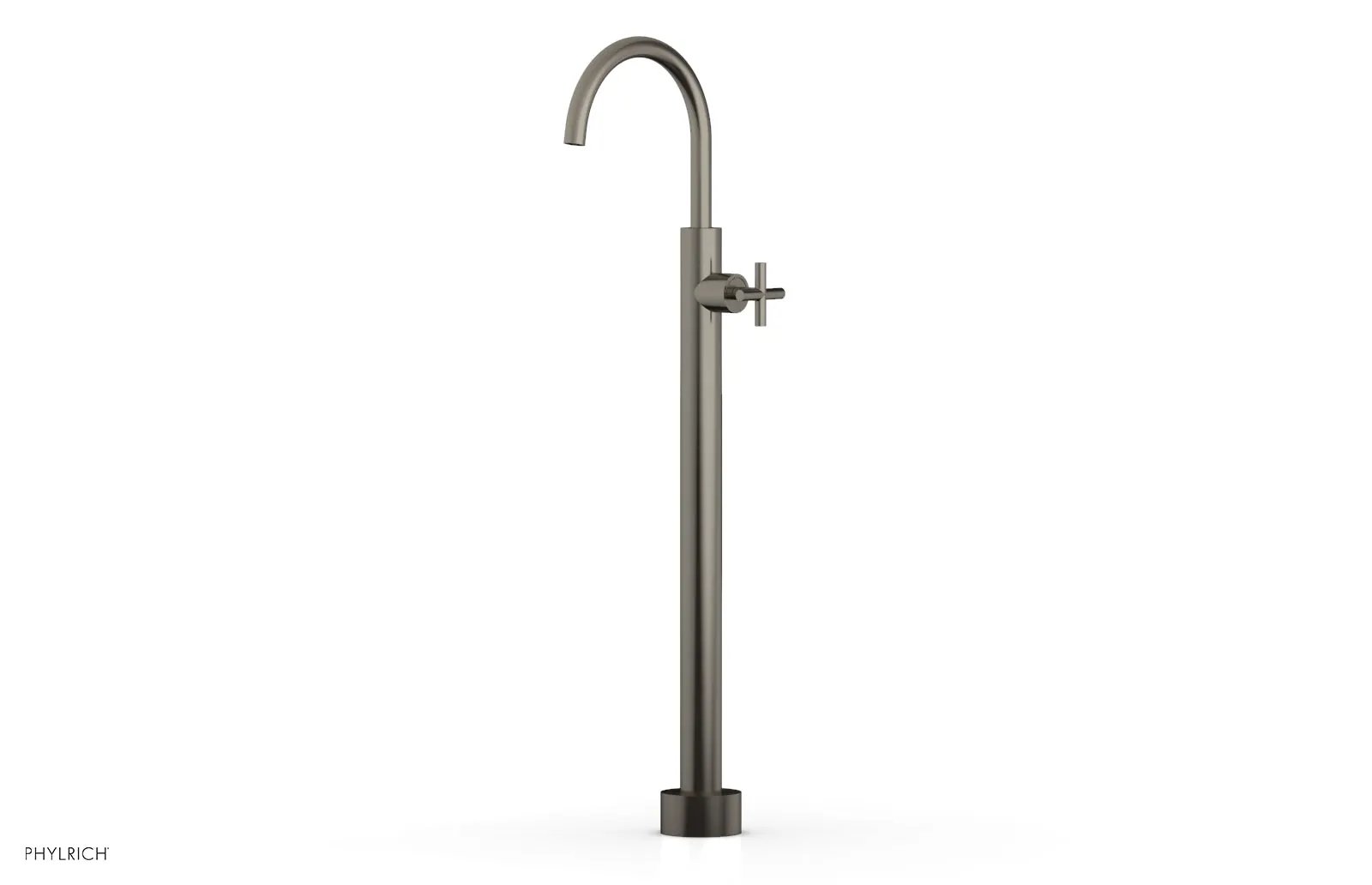 Phylrich TRANSITION Tall Floor Mount Tub Filler - Cross Handle by Phylrich