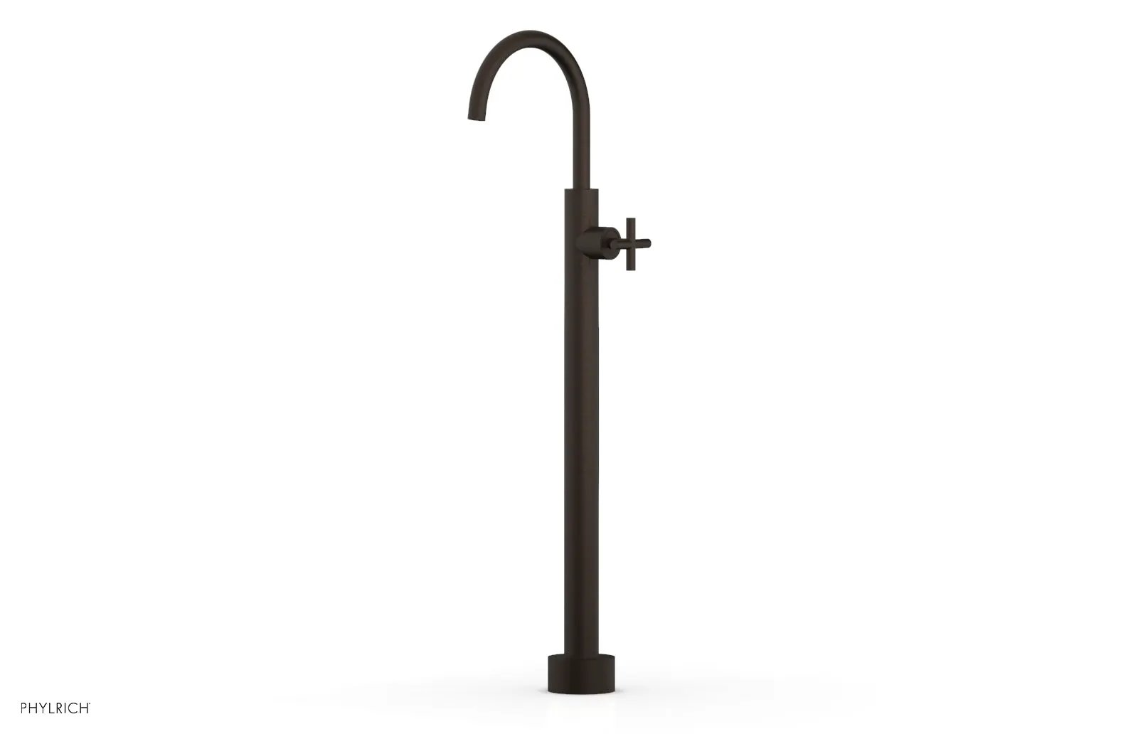 Phylrich TRANSITION Tall Floor Mount Tub Filler - Cross Handle by Phylrich