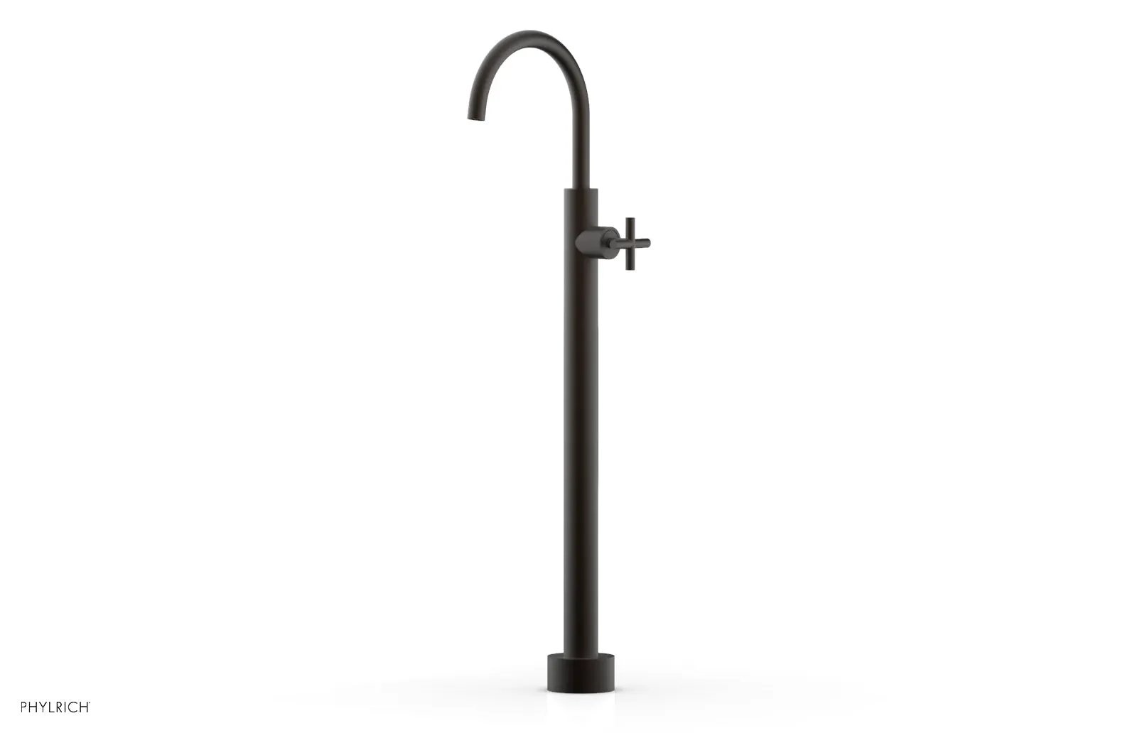 Phylrich TRANSITION Tall Floor Mount Tub Filler - Cross Handle by Phylrich