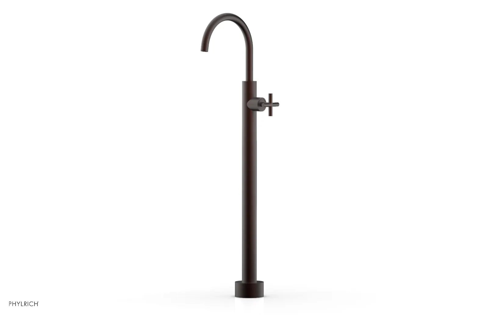 Phylrich TRANSITION Tall Floor Mount Tub Filler - Cross Handle by Phylrich