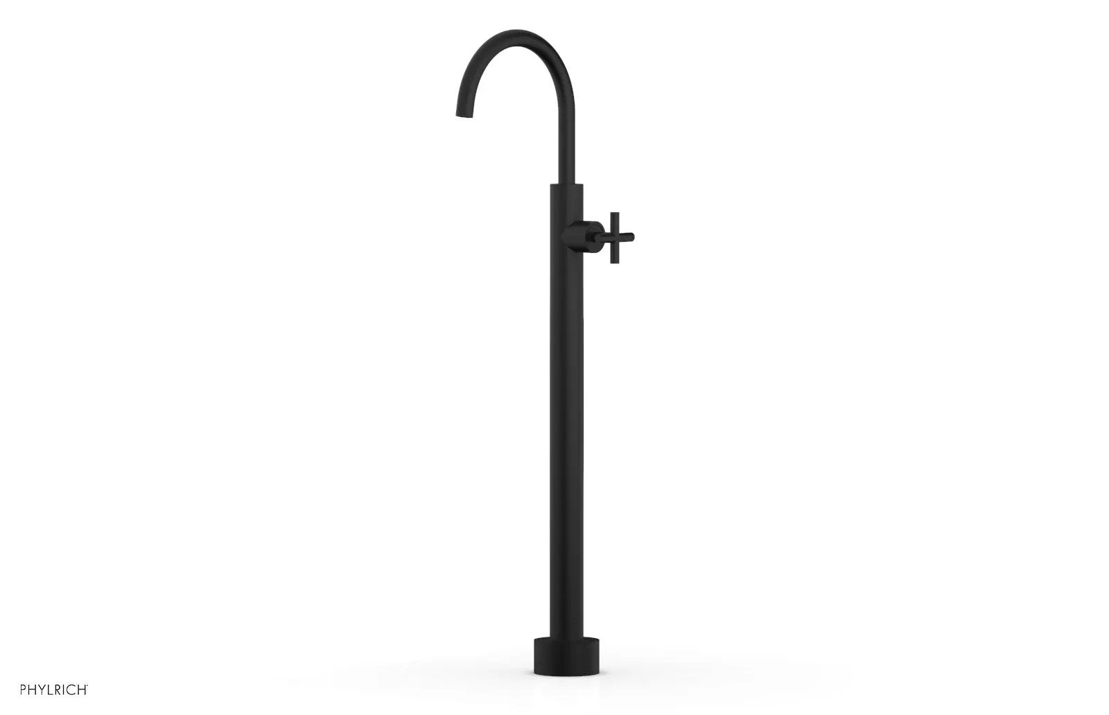 Phylrich TRANSITION Tall Floor Mount Tub Filler - Cross Handle by Phylrich