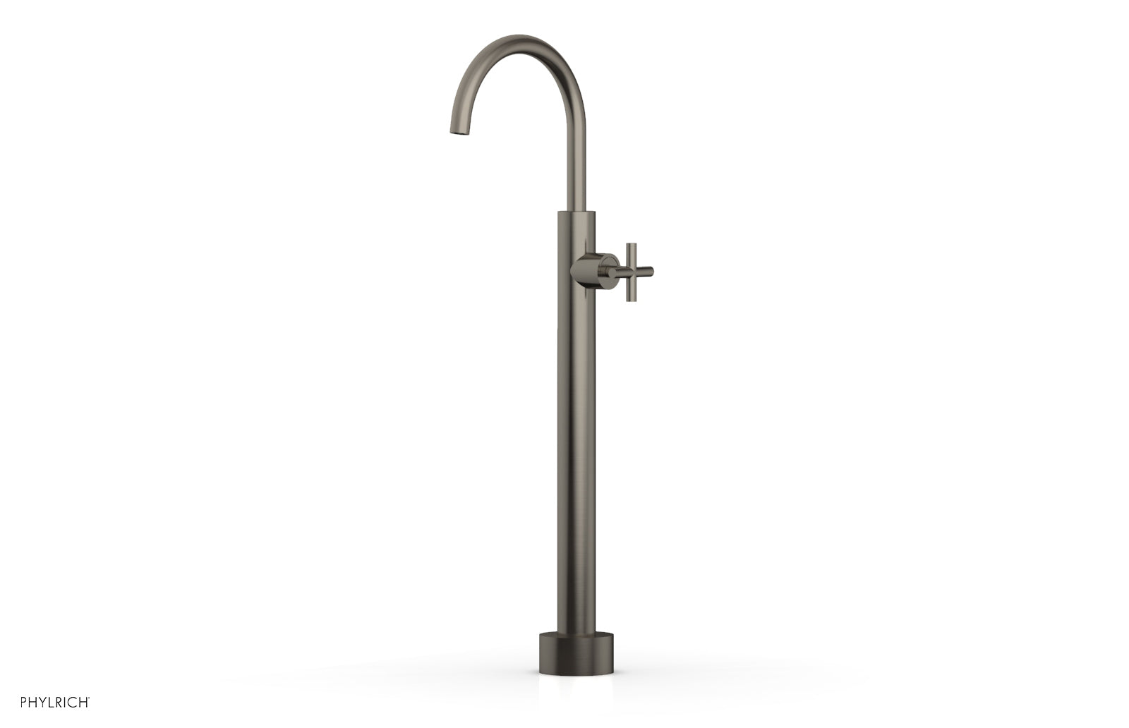 Phylrich TRANSITION Low Floor Mount Tub Filler - Cross Handle by Phylrich