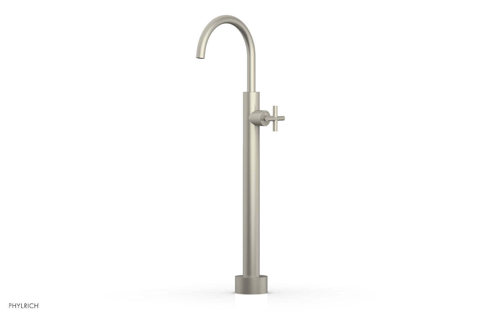 Phylrich TRANSITION Low Floor Mount Tub Filler - Cross Handle by Phylrich