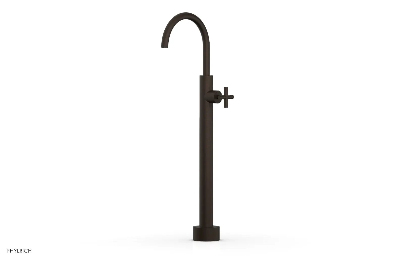 Phylrich TRANSITION Low Floor Mount Tub Filler - Cross Handle by Phylrich