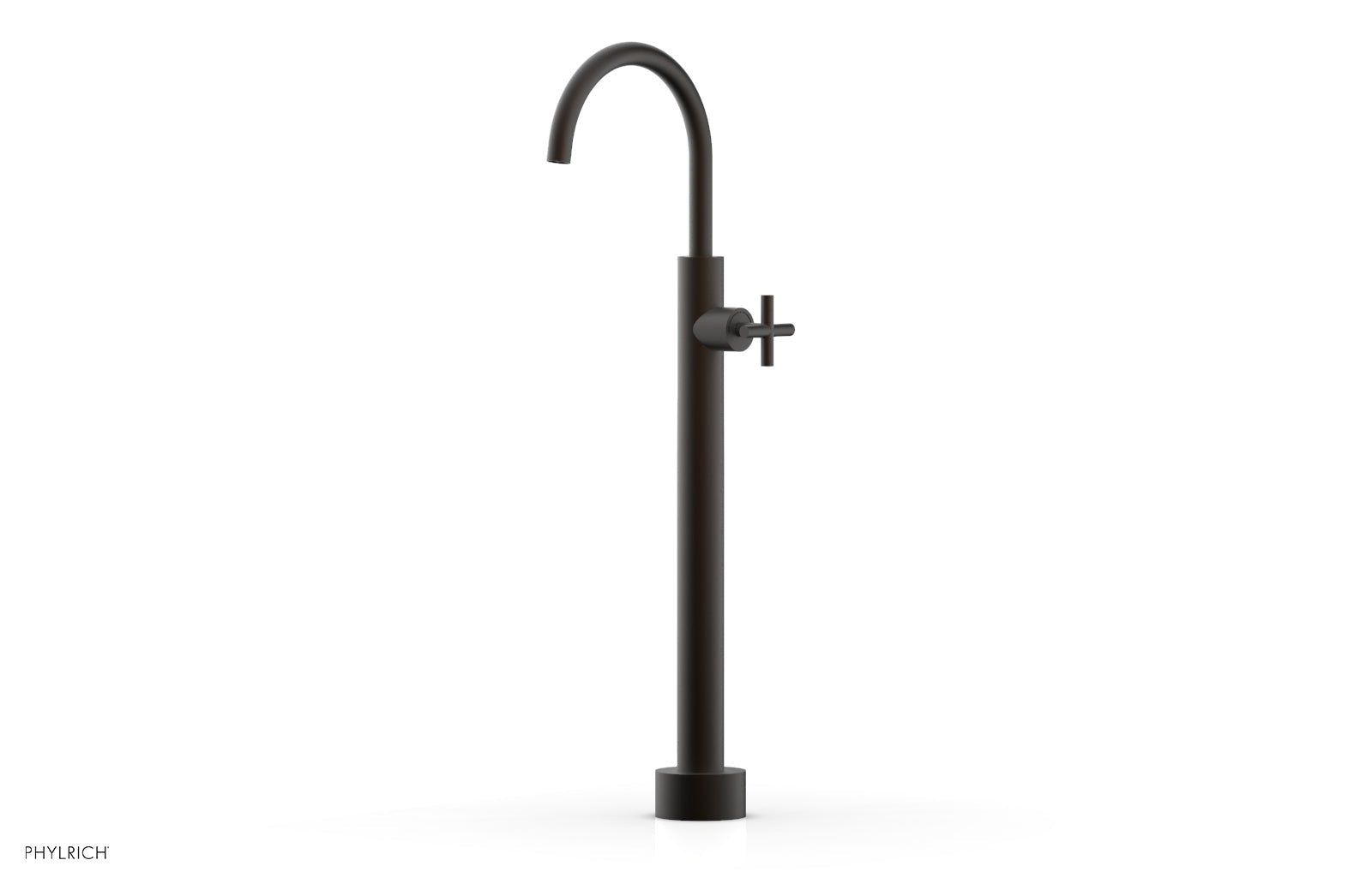 Phylrich TRANSITION Low Floor Mount Tub Filler - Cross Handle by Phylrich