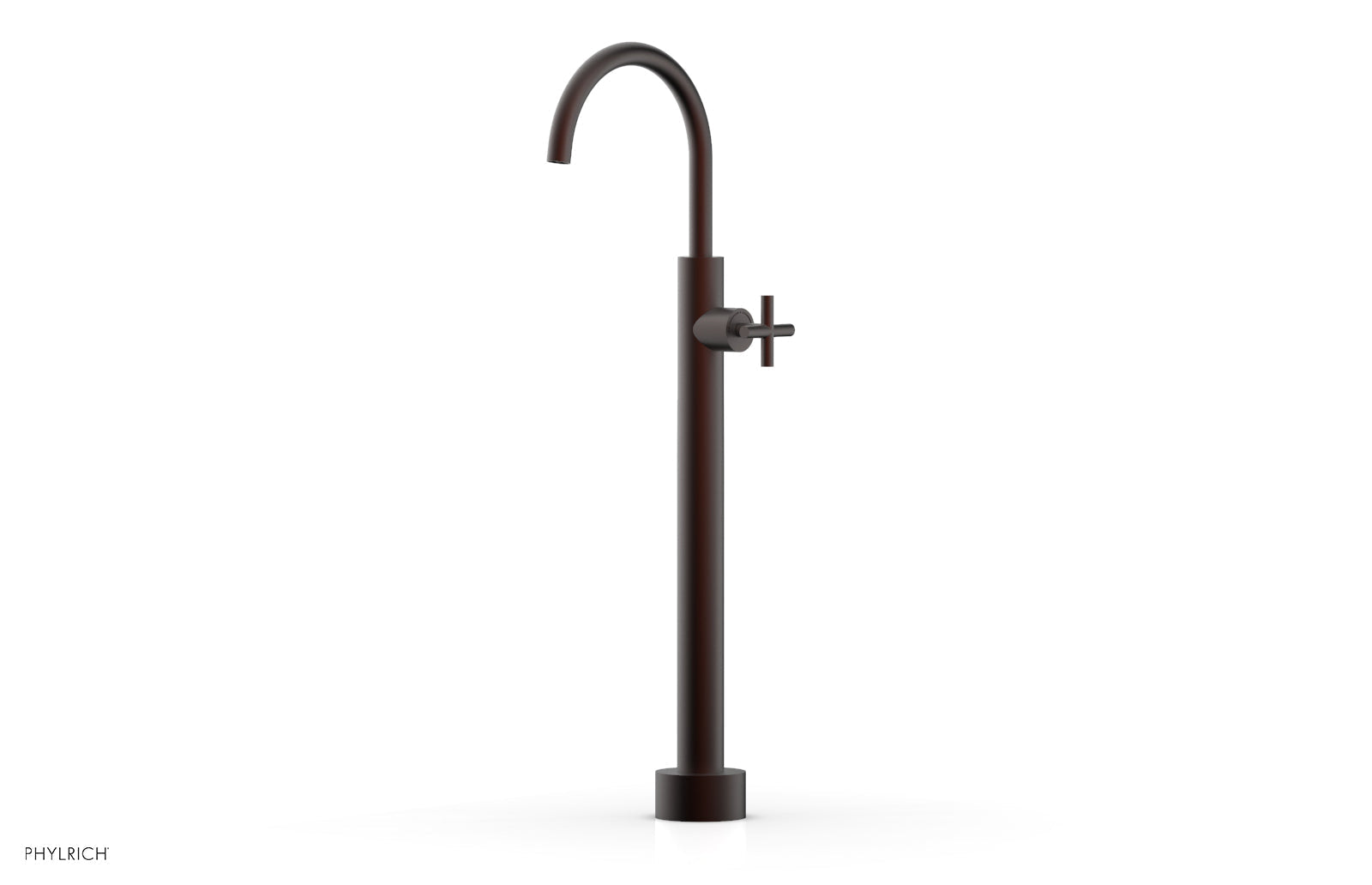 Phylrich TRANSITION Low Floor Mount Tub Filler - Cross Handle by Phylrich