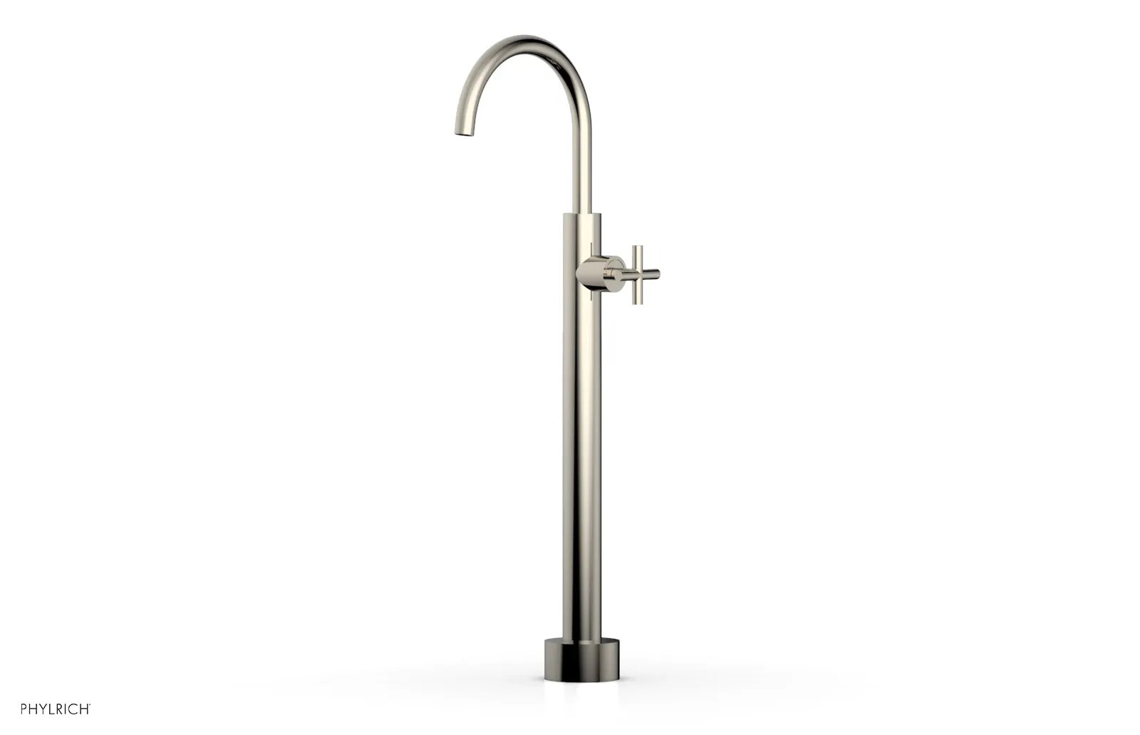 Phylrich TRANSITION Low Floor Mount Tub Filler - Cross Handle by Phylrich