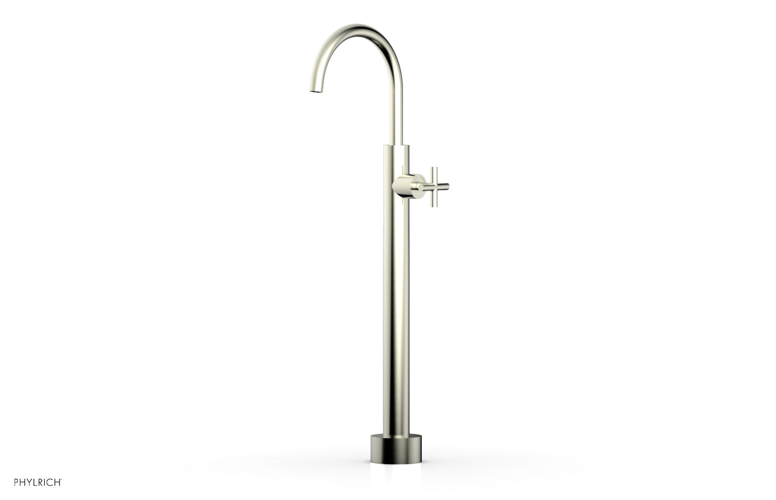 Phylrich TRANSITION Low Floor Mount Tub Filler - Cross Handle by Phylrich