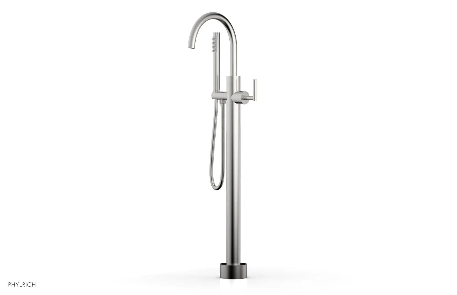 Phylrich TRANSITION Tall Floor Mount Tub Filler - Lever Handle with Hand Shower by Phylrich