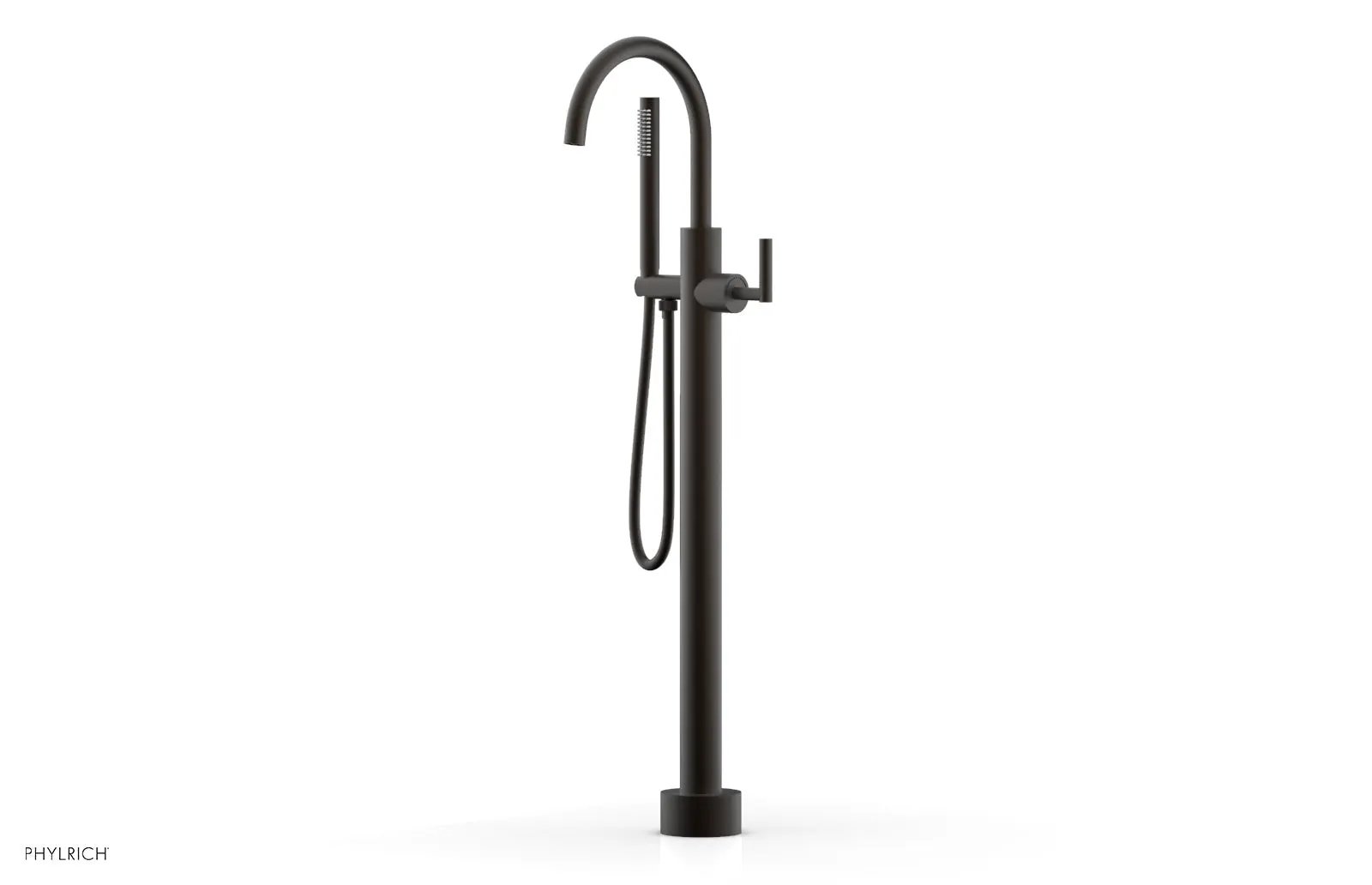 Phylrich TRANSITION Tall Floor Mount Tub Filler - Lever Handle with Hand Shower by Phylrich