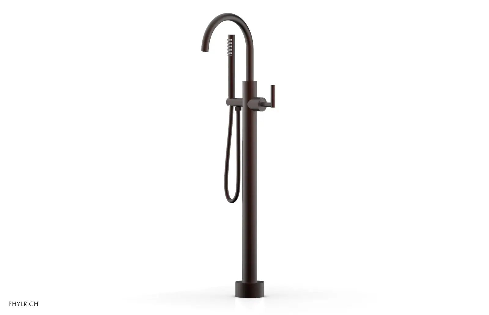 Phylrich TRANSITION Tall Floor Mount Tub Filler - Lever Handle with Hand Shower by Phylrich