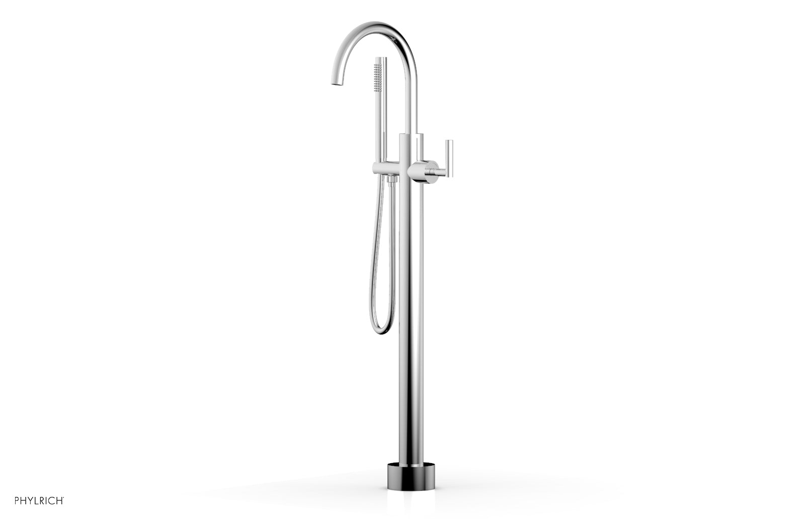 polished chrome tub filler