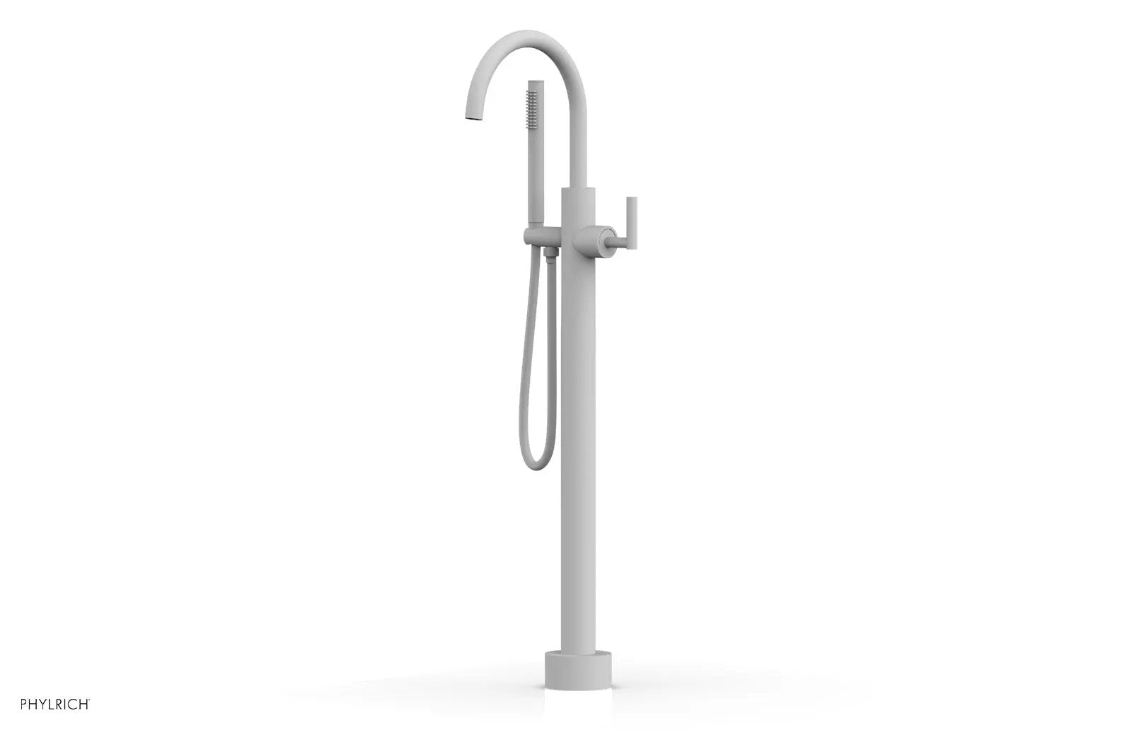 Phylrich TRANSITION Tall Floor Mount Tub Filler - Lever Handle with Hand Shower by Phylrich