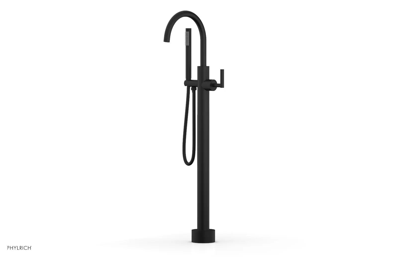 Phylrich TRANSITION Tall Floor Mount Tub Filler - Lever Handle with Hand Shower by Phylrich