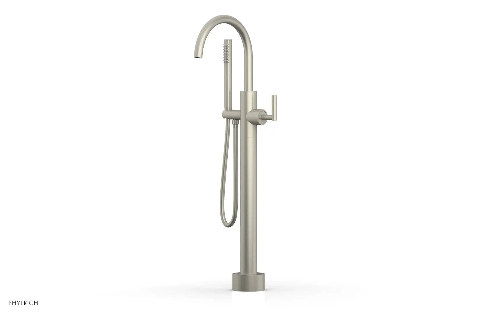 Phylrich TRANSITION Low Floor Mount Tub Filler - Lever Handle with Hand Shower by Phylrich