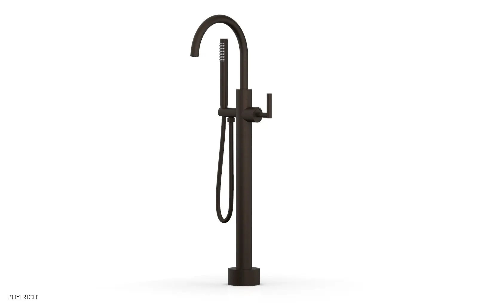 Phylrich TRANSITION Low Floor Mount Tub Filler - Lever Handle with Hand Shower by Phylrich