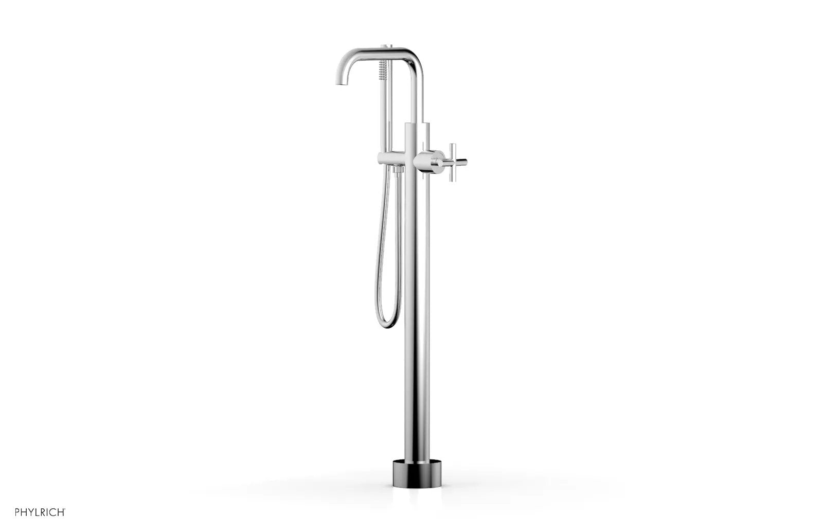 polished chrome tub filler