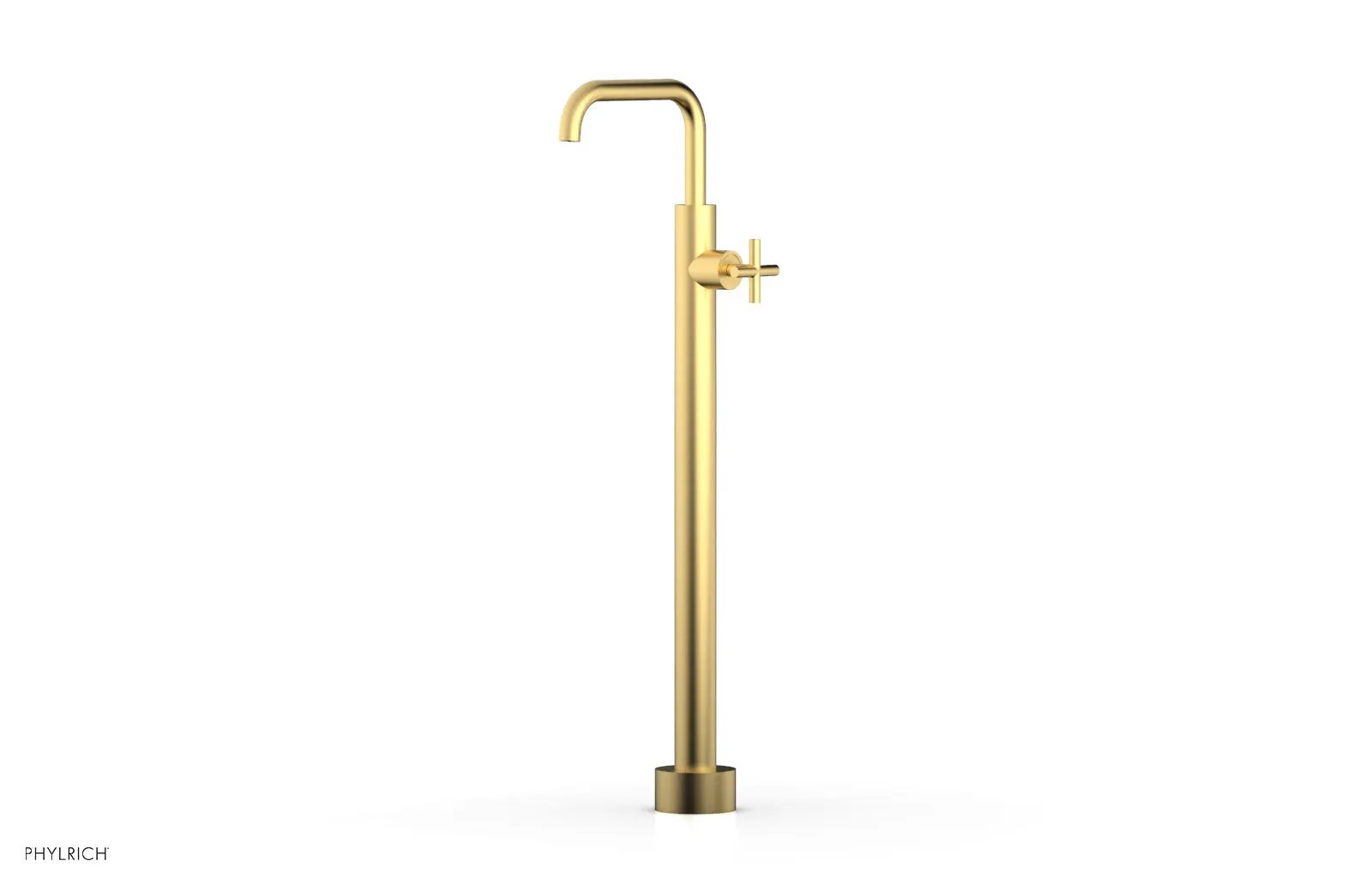 Phylrich TRANSITION Tall Floor Mount Tub Filler - Cross Handle by Phylrich