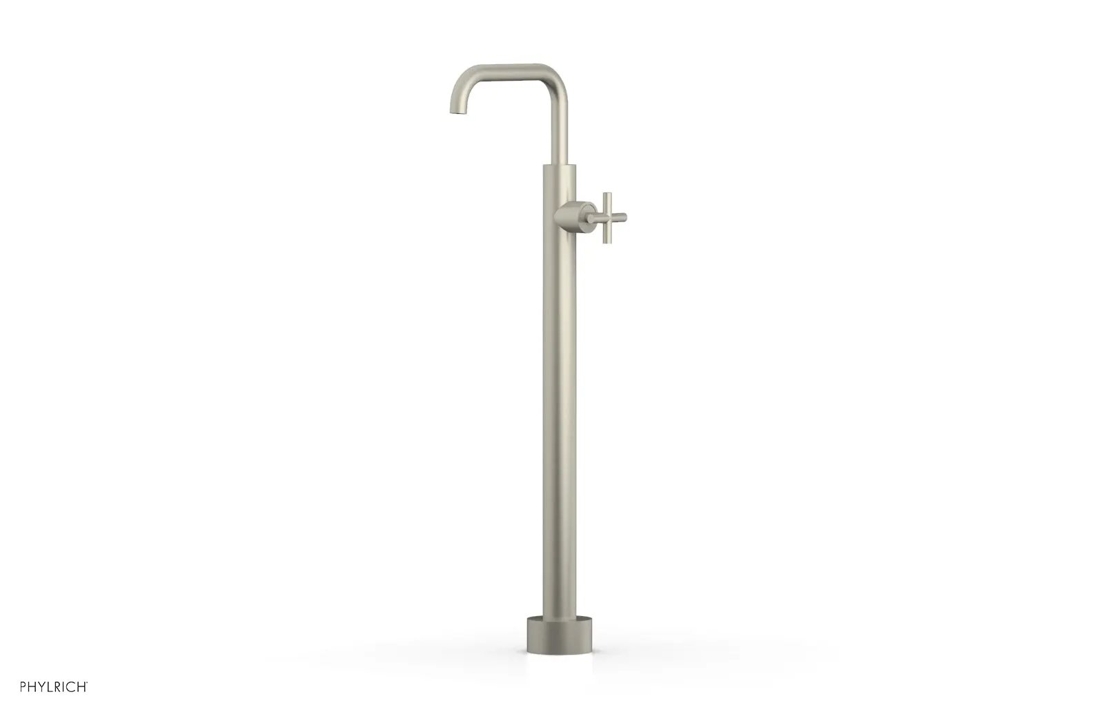 Phylrich TRANSITION Tall Floor Mount Tub Filler - Cross Handle by Phylrich