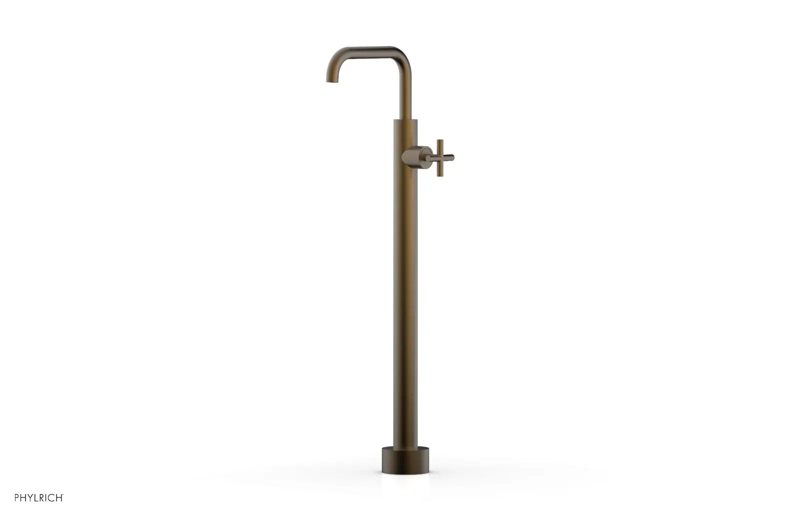 Phylrich TRANSITION Tall Floor Mount Tub Filler - Cross Handle by Phylrich