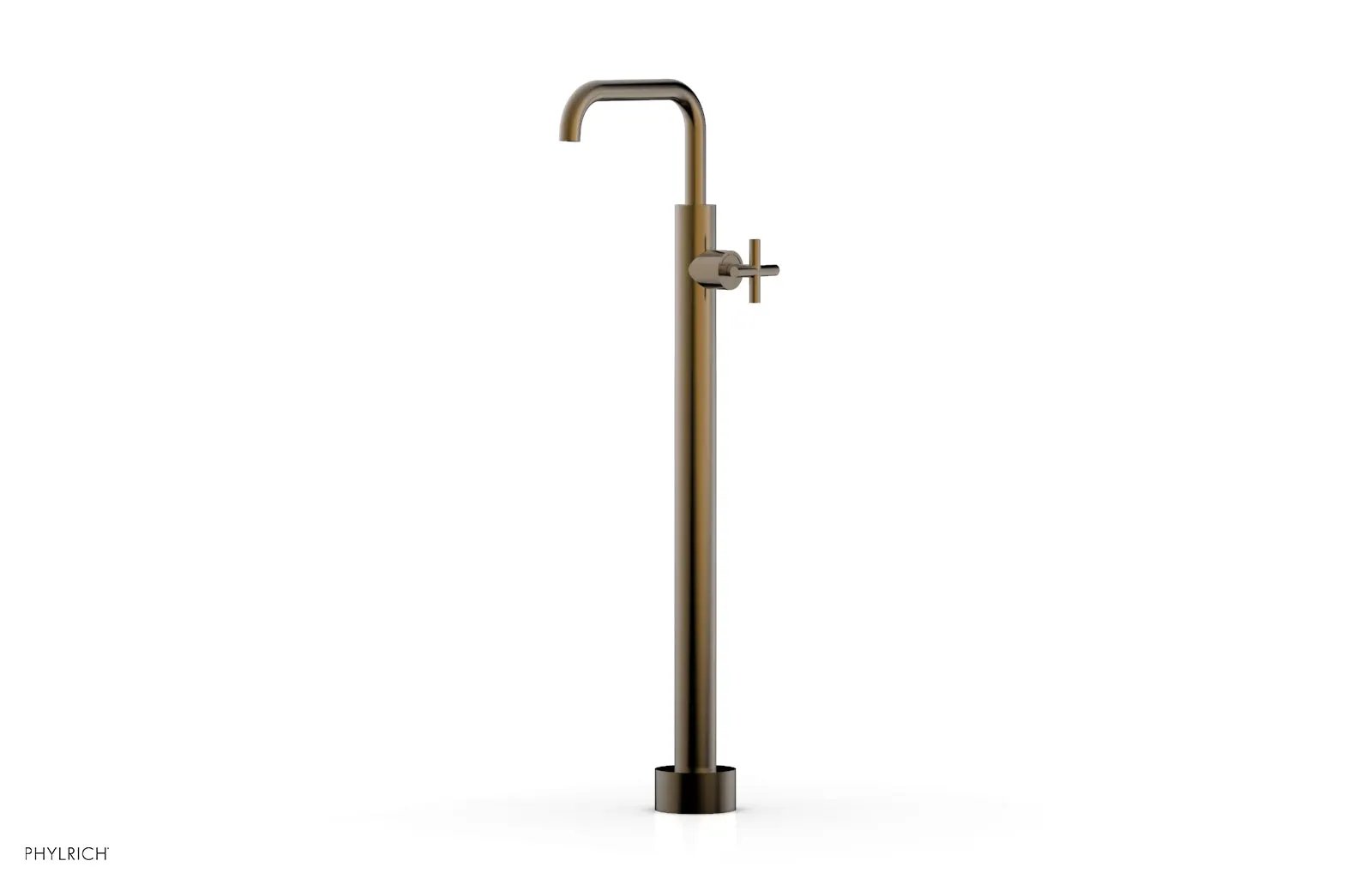 Phylrich TRANSITION Tall Floor Mount Tub Filler - Cross Handle by Phylrich