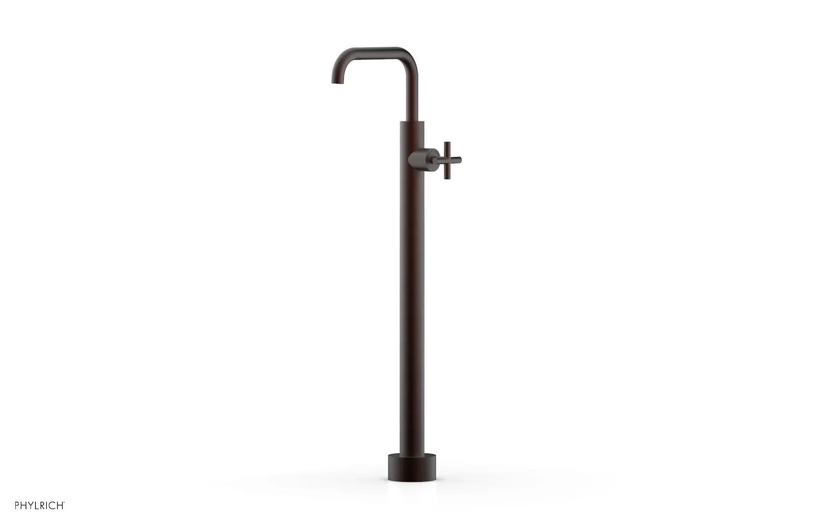 Phylrich TRANSITION Tall Floor Mount Tub Filler - Cross Handle by Phylrich