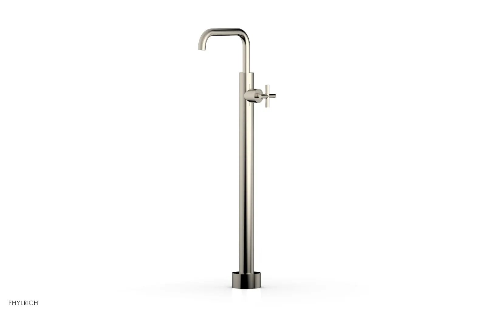 Phylrich TRANSITION Tall Floor Mount Tub Filler - Cross Handle by Phylrich