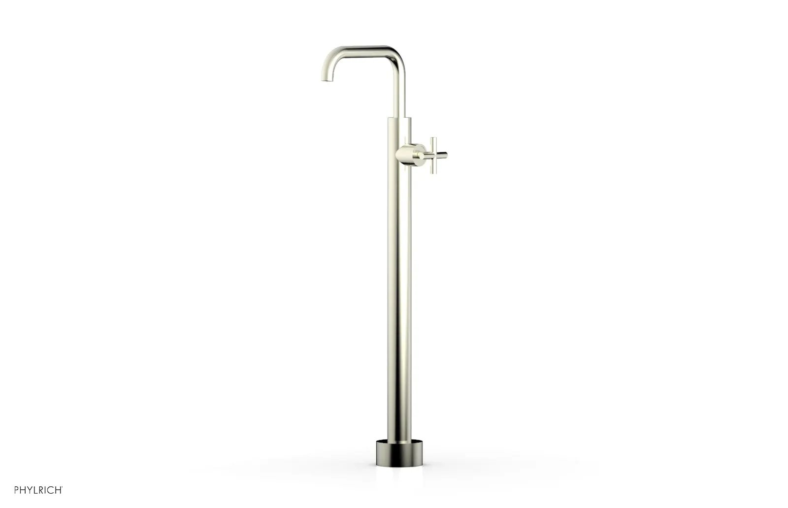Phylrich TRANSITION Tall Floor Mount Tub Filler - Cross Handle by Phylrich
