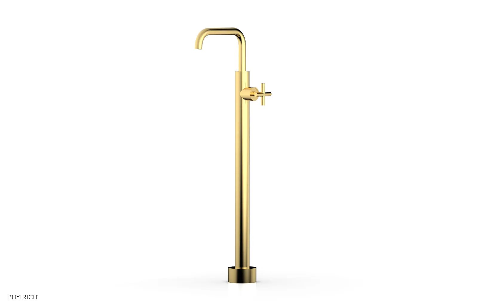 Phylrich TRANSITION Tall Floor Mount Tub Filler - Cross Handle by Phylrich