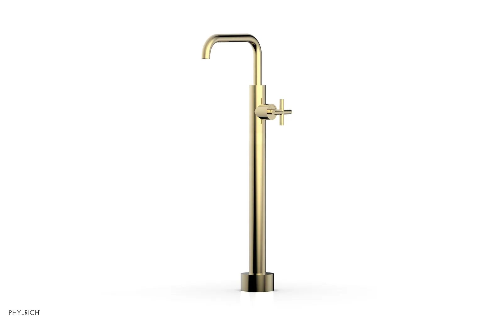 Phylrich TRANSITION Low Floor Mount Tub Filler - Cross Handle by Phylrich