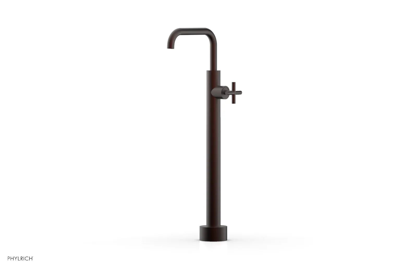 Phylrich TRANSITION Low Floor Mount Tub Filler - Cross Handle by Phylrich