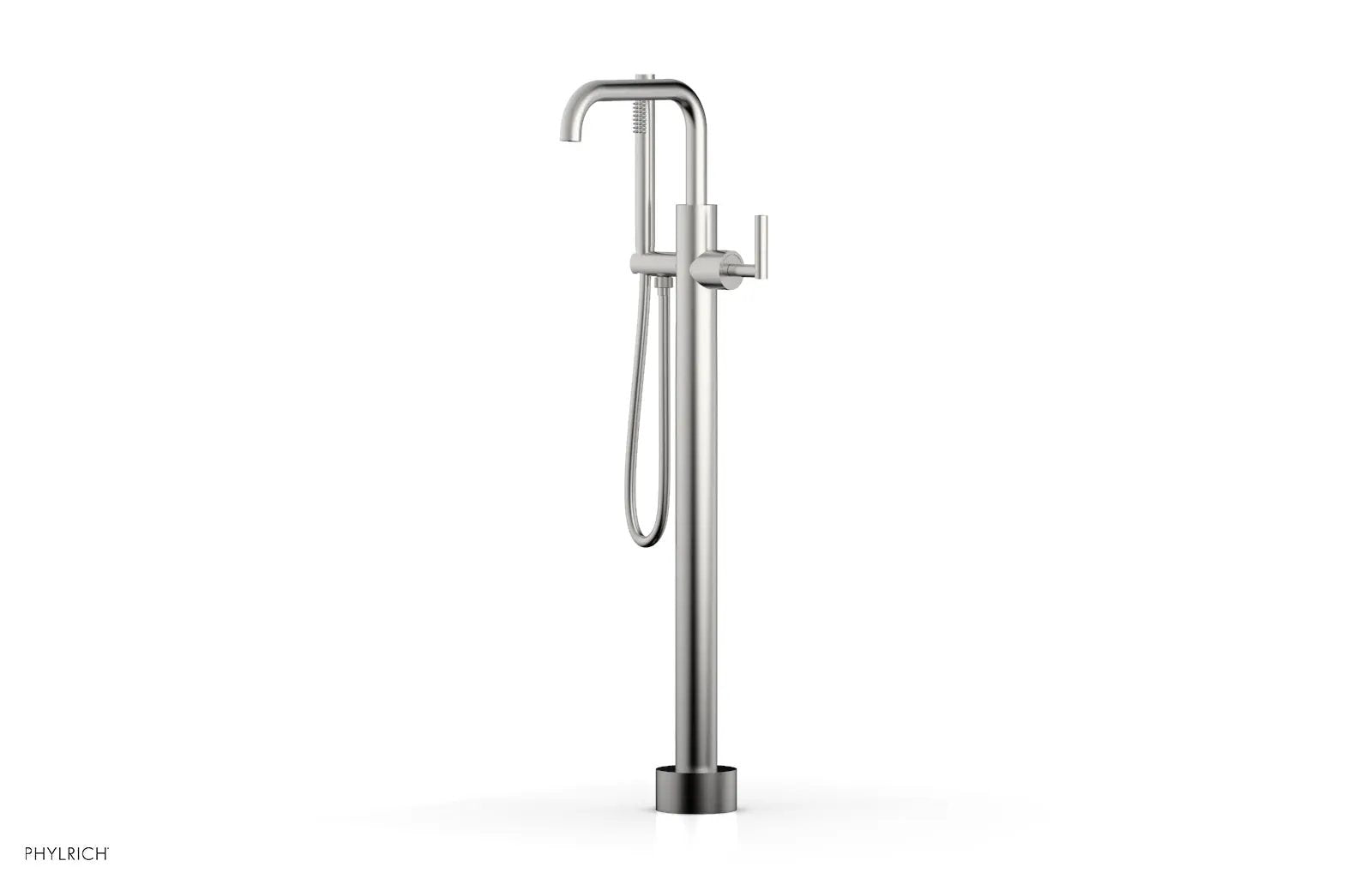 Phylrich TRANSITION Tall Floor Mount Tub Filler - Lever Handle with Hand Shower by Phylrich