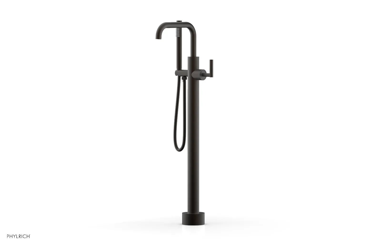 Phylrich TRANSITION Tall Floor Mount Tub Filler - Lever Handle with Hand Shower by Phylrich