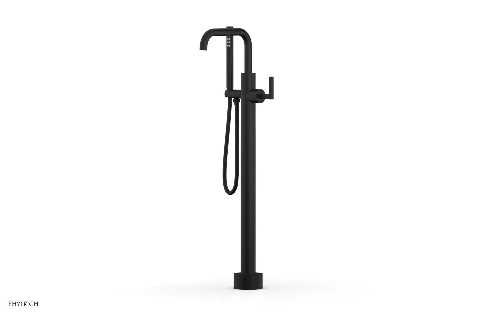 Phylrich TRANSITION Tall Floor Mount Tub Filler - Lever Handle with Hand Shower by Phylrich