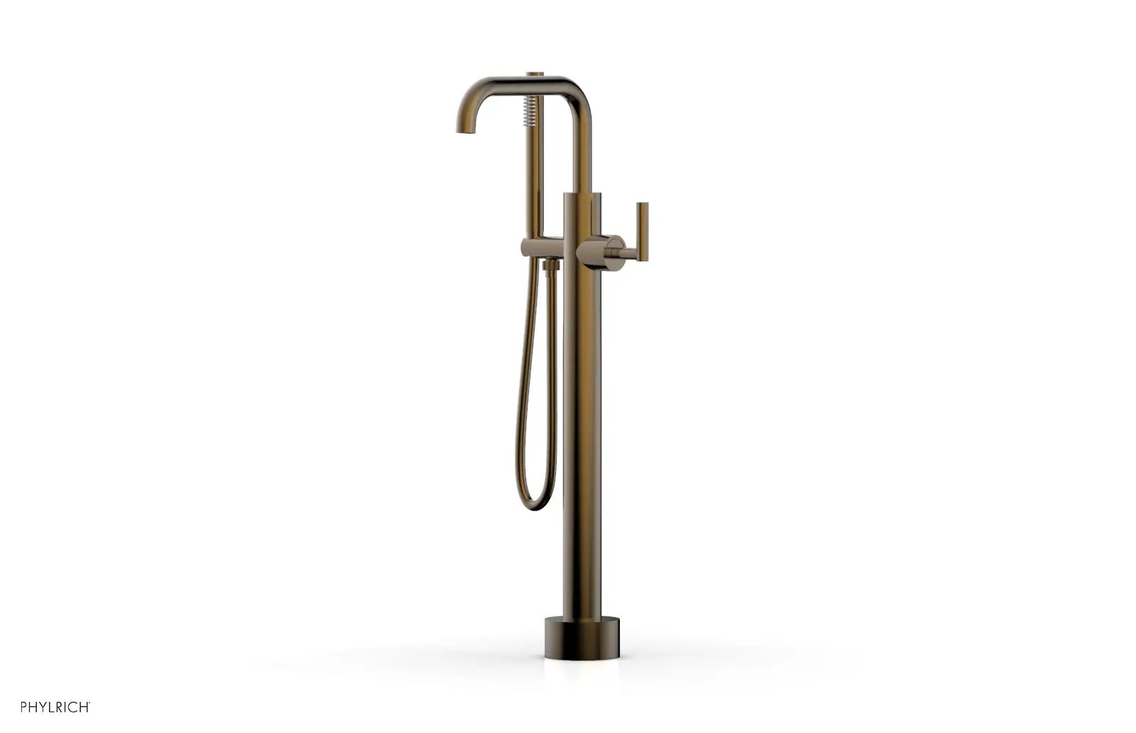 Phylrich TRANSITION Low Floor Mount Tub Filler - Lever Handle with Hand Shower by Phylrich