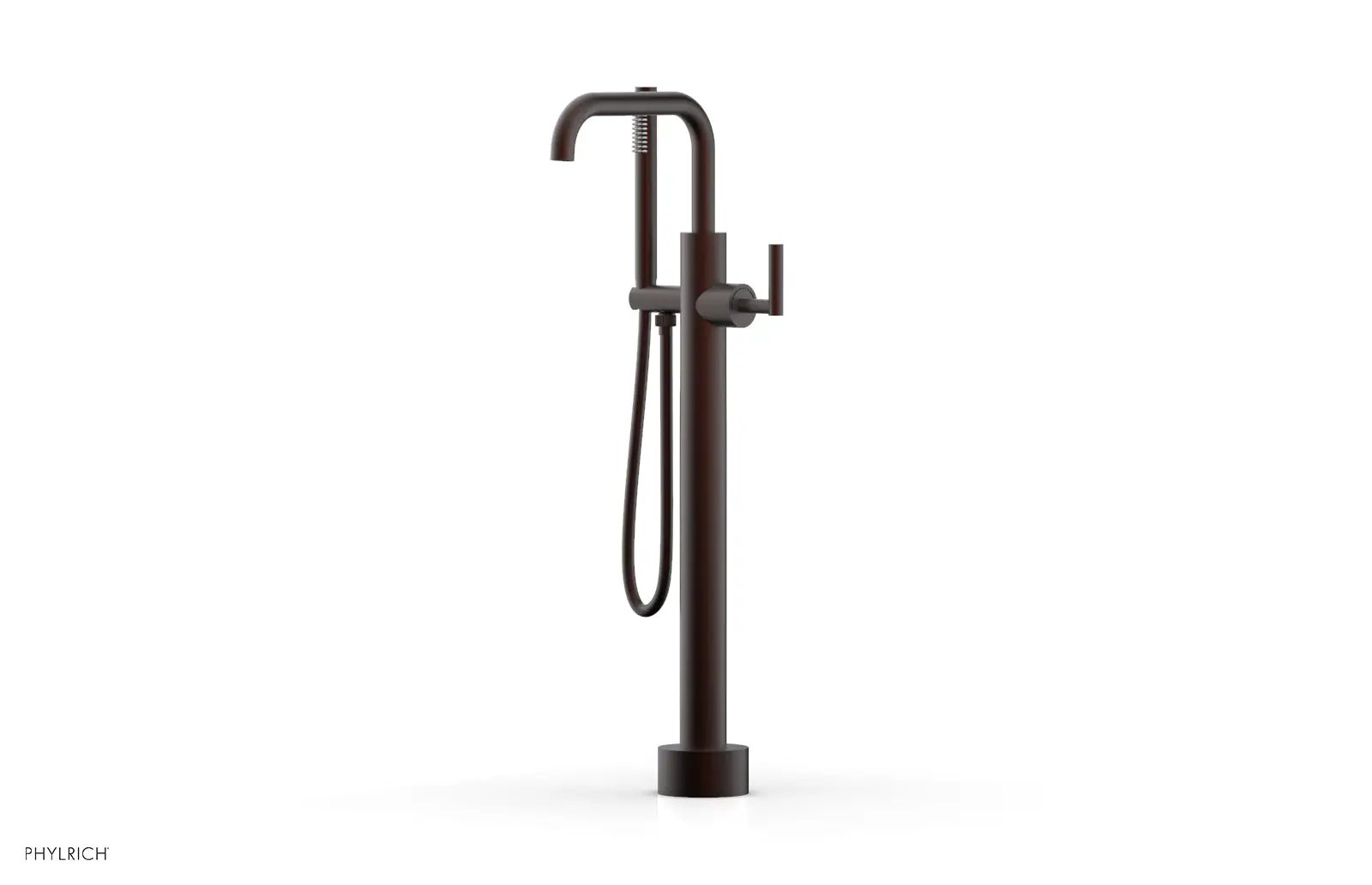 Phylrich TRANSITION Low Floor Mount Tub Filler - Lever Handle with Hand Shower by Phylrich