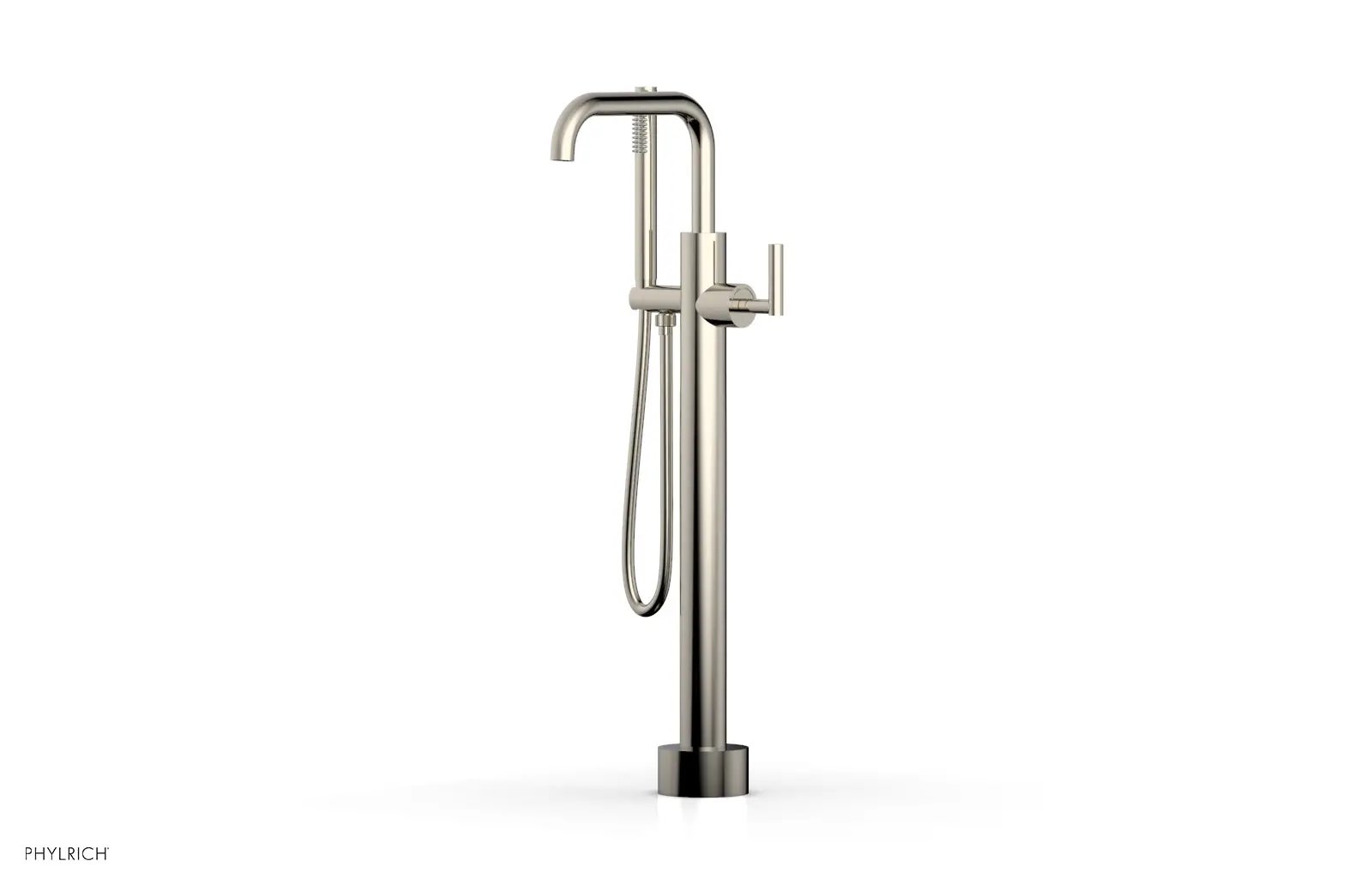 Phylrich TRANSITION Low Floor Mount Tub Filler - Lever Handle with Hand Shower by Phylrich