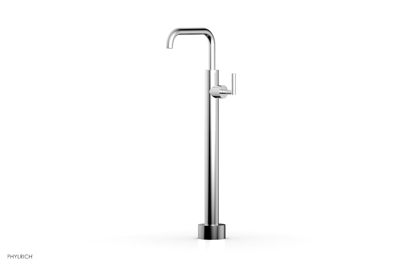 polished chrome tub filler