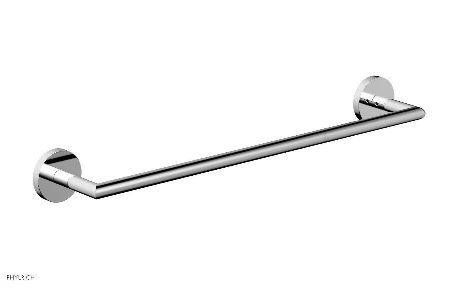 polished chrome towel bar