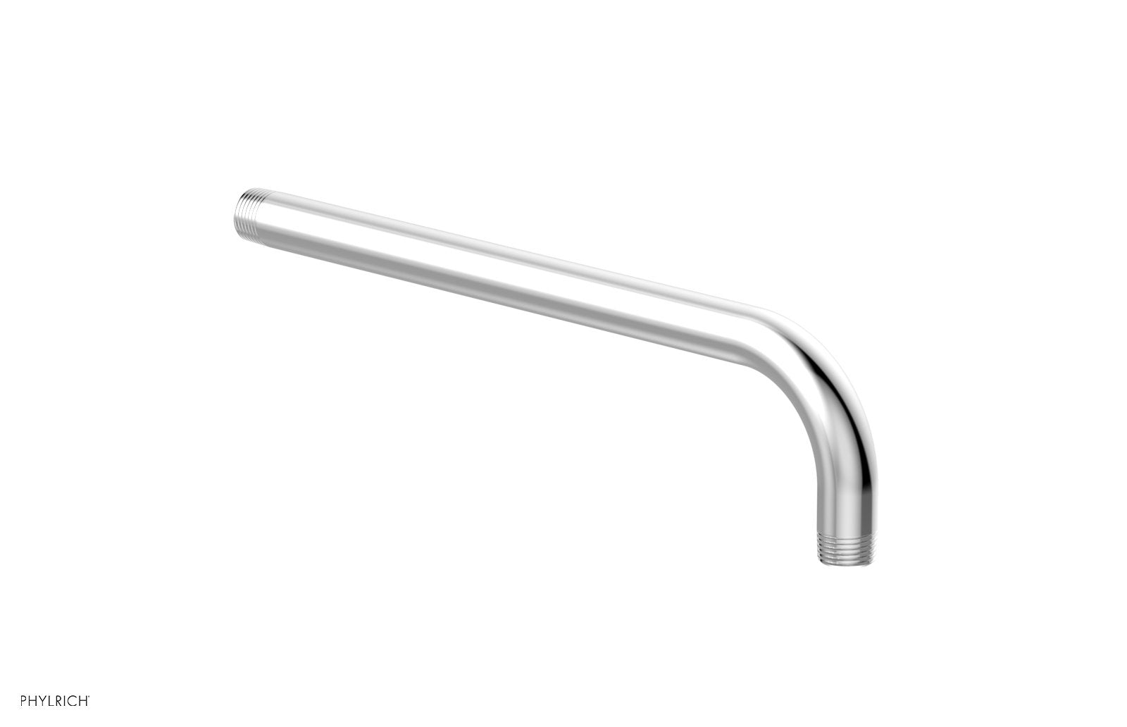 polished chrome shower arm
