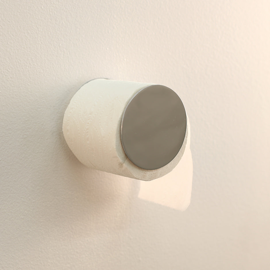 polished nickel toilet paper holder