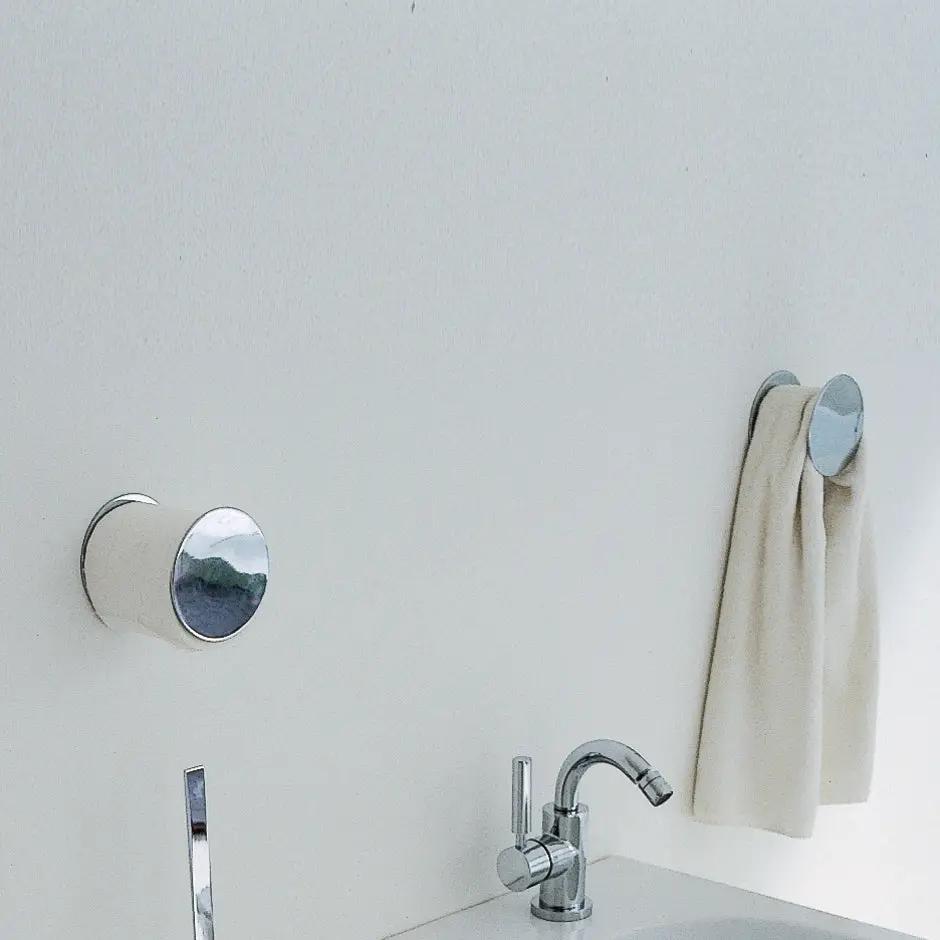polished chrome toilet paper holder
