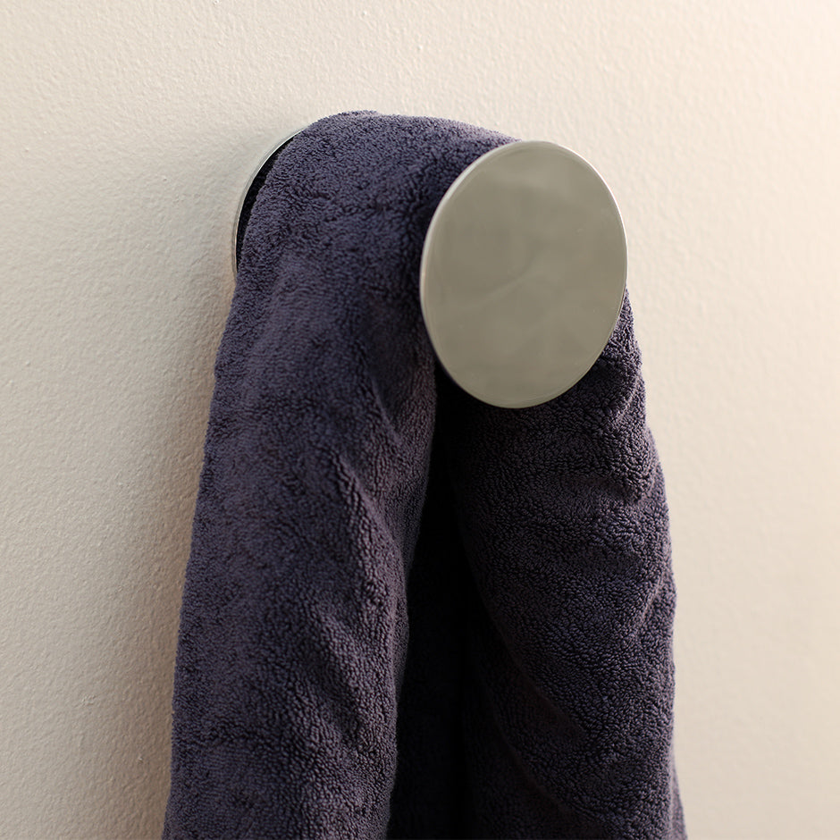 polished nickel towel hook
