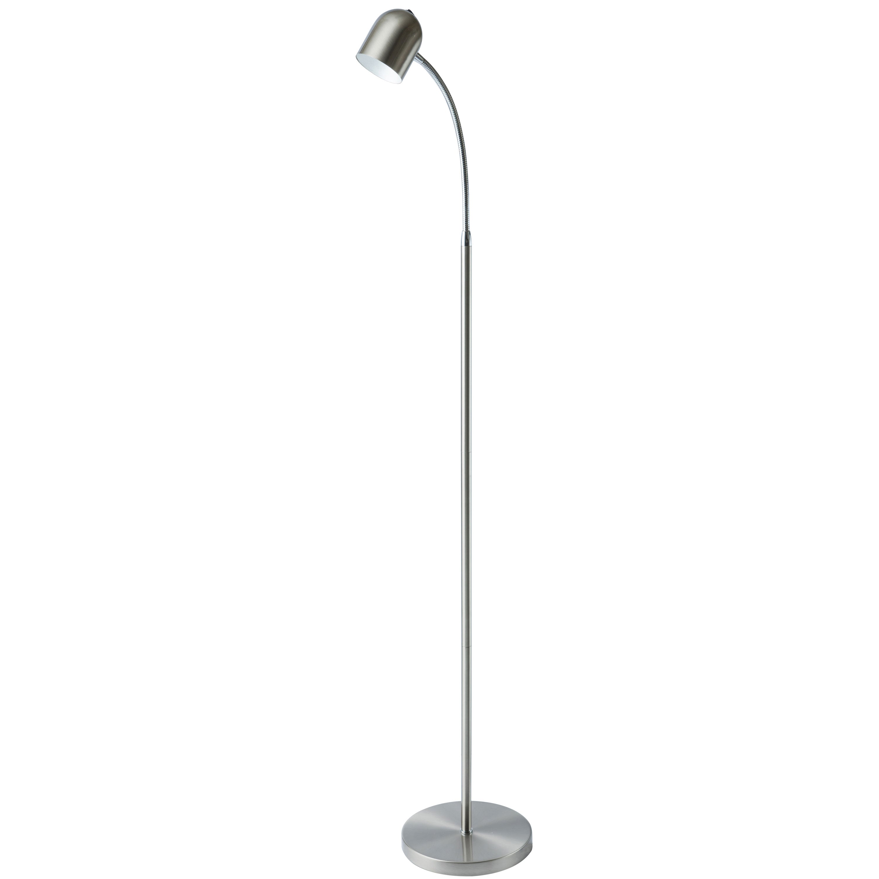 satin chrome floor lamp