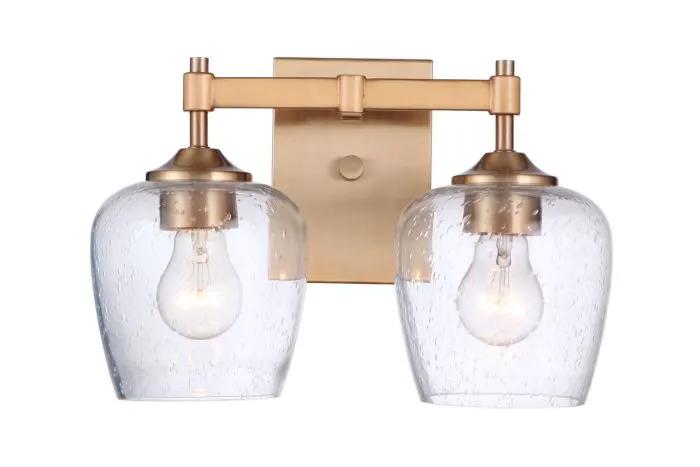 satin brass wall sconces