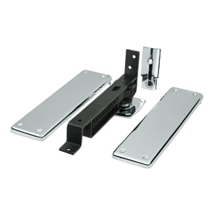 polished chrome hinge