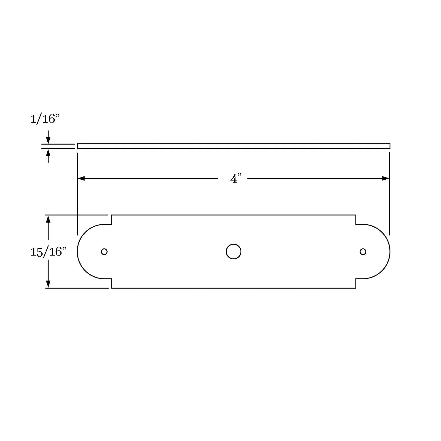 backplate dimension