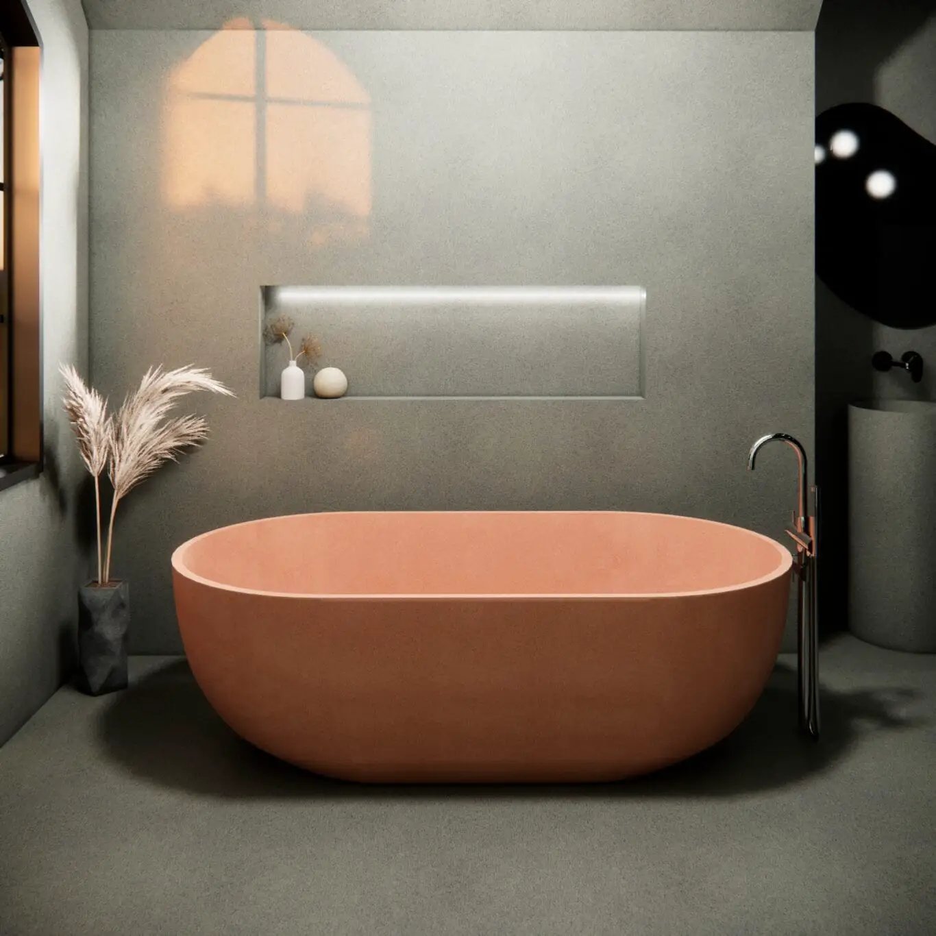Balux Amari 66 Concrete Freestanding Bathtub by Balux