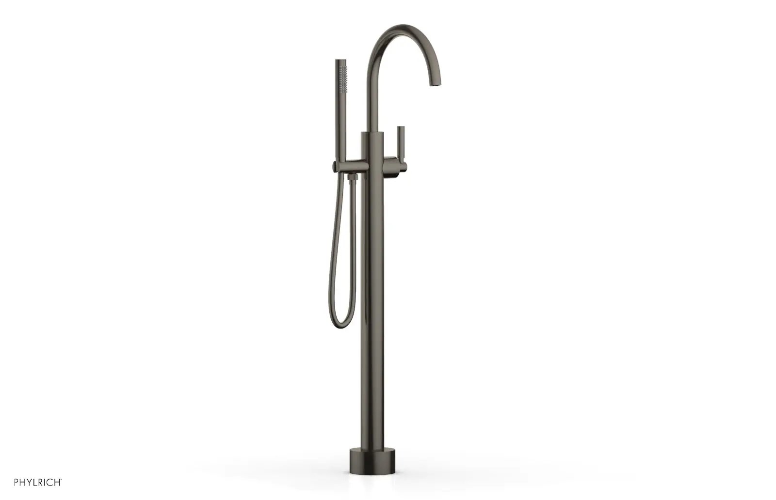 Phylrich BASIC Tall Floor Mount Tub Filler - Lever Handle with Hand Shower by Phylrich